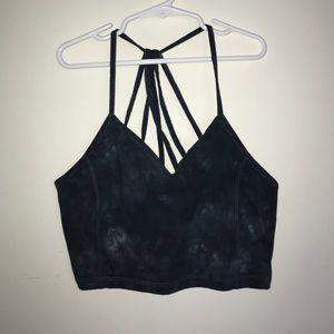 black wash crop top with cute back detailing